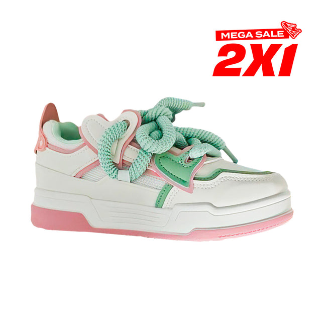 Zapatillas Mujer Mumbai Rosado Moqenko