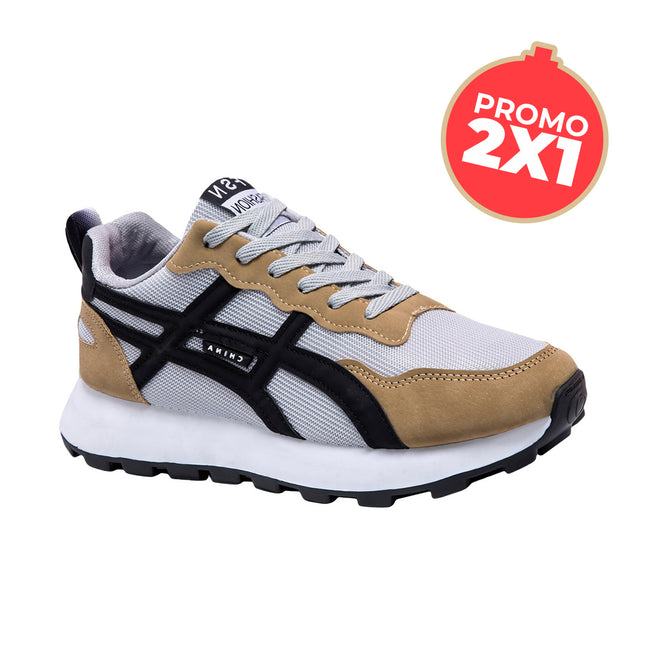 Zapatillas Hombre Pibu Marron Moqenko