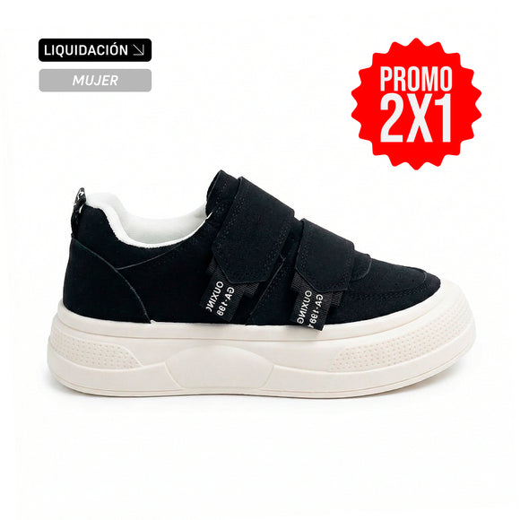 Zapatillas Mujer Nuba Negro Moqenko
