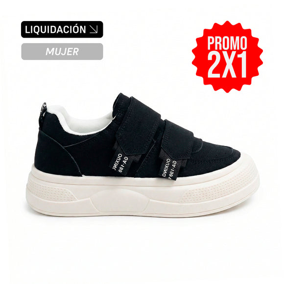 Zapatillas Mujer Nuba Negro Moqenko