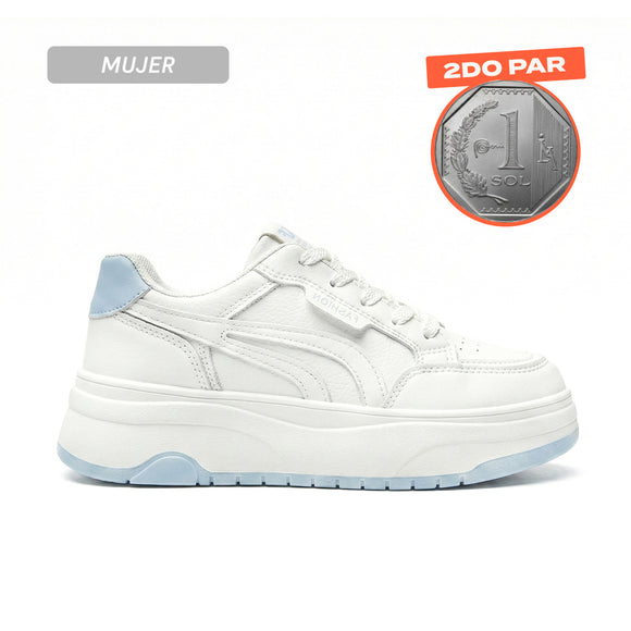 Zapatillas Mujer Beige - Celeste N8613 Moqenko