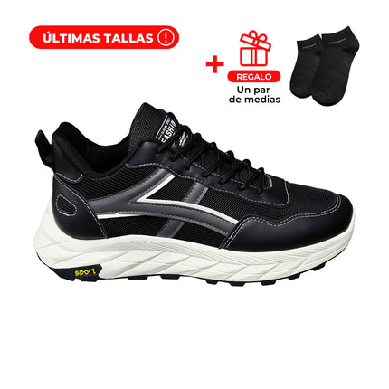Zapatillas Hombre Orlando Negro Moqenko – Últimos pares