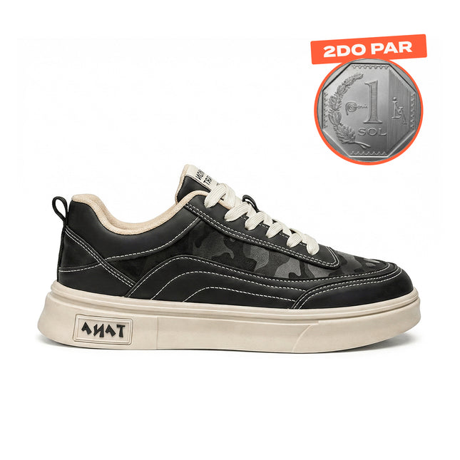 Zapatillas Hombre Tanos Negro Moqenko