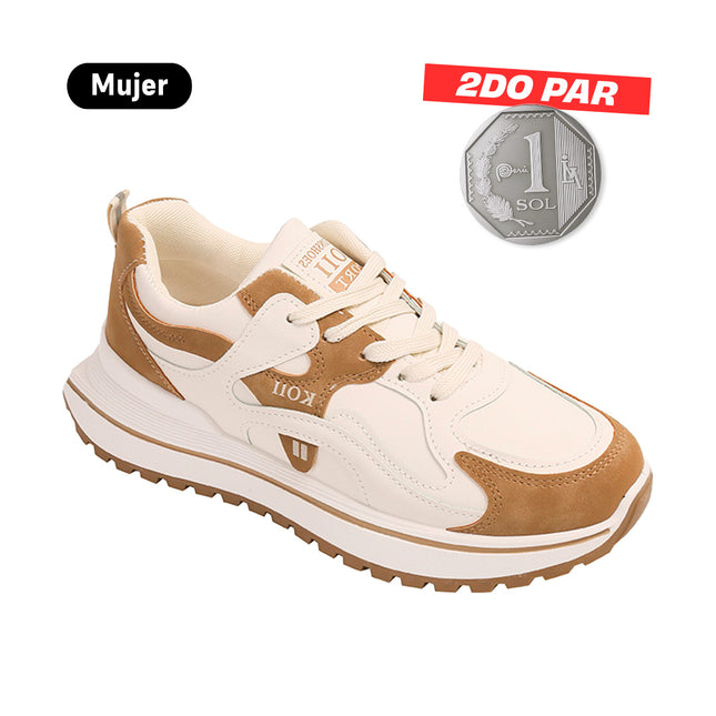 Zapatillas Mujer Shira Marron Moqenko