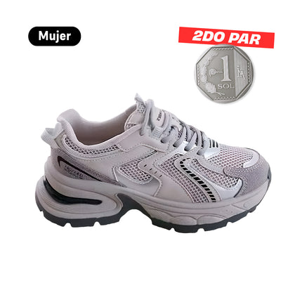 Zapatillas Mujer Azura Gris Moqenko