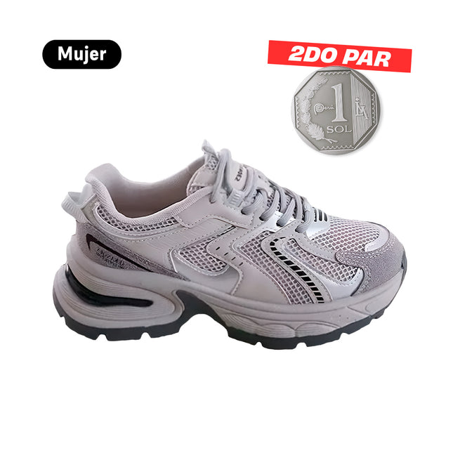 Zapatillas Mujer Azura Gris Moqenko