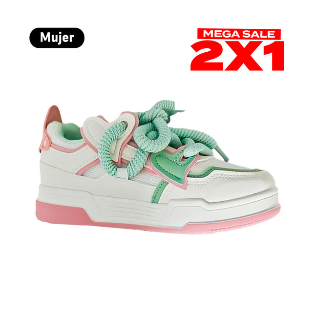 Zapatillas Mujer Mumbai Rosado Moqenko