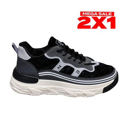 Zapatillas Hombre Bertovi Negro Moqenko