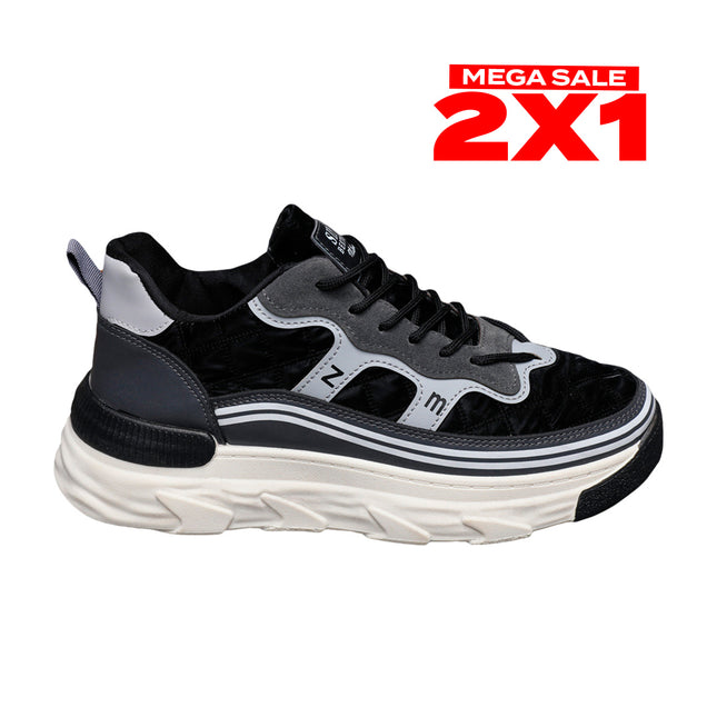 Zapatillas Hombre Bertovi Negro Moqenko