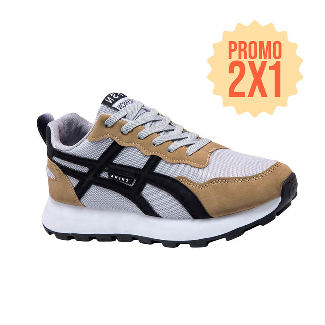 Zapatillas Hombre Pibu Marron Moqenko