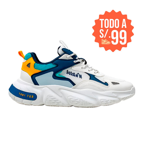 Zapatillas Hombre Multix Azul Moqenko