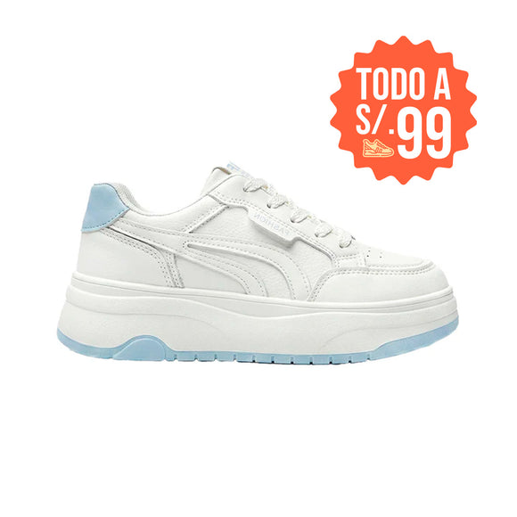 Zapatillas Mujer Beige - Celeste N8613 Moqenko