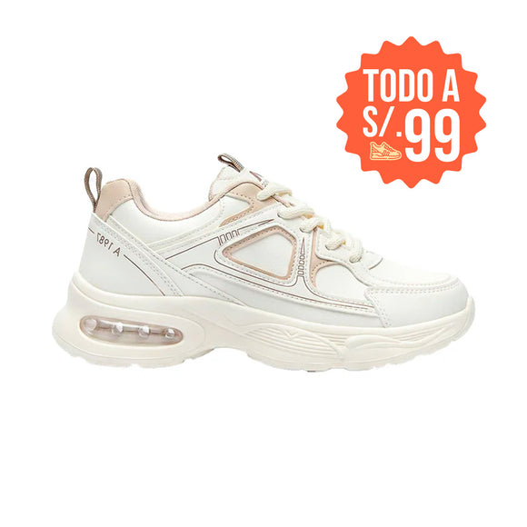 Zapatillas Mujer Beige - Marron 59KM56 Moqenko